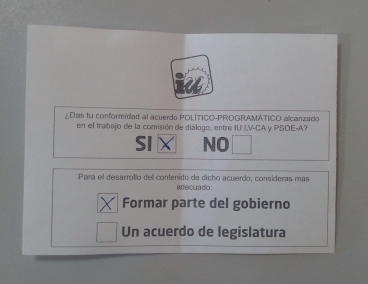Voto de IU Valverde